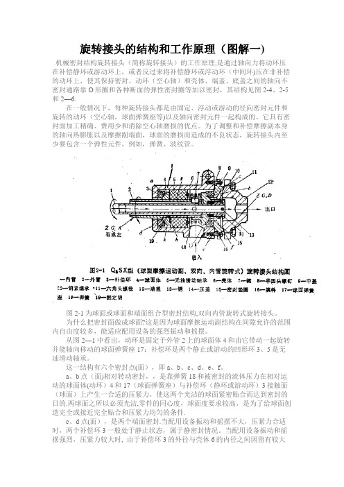 旋转接头的结构和工作原理(图解一)