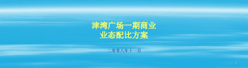 【商业地产-PPT】天津津湾广场一期都市综合体业态配比方案方案-30PPT-2008年11月