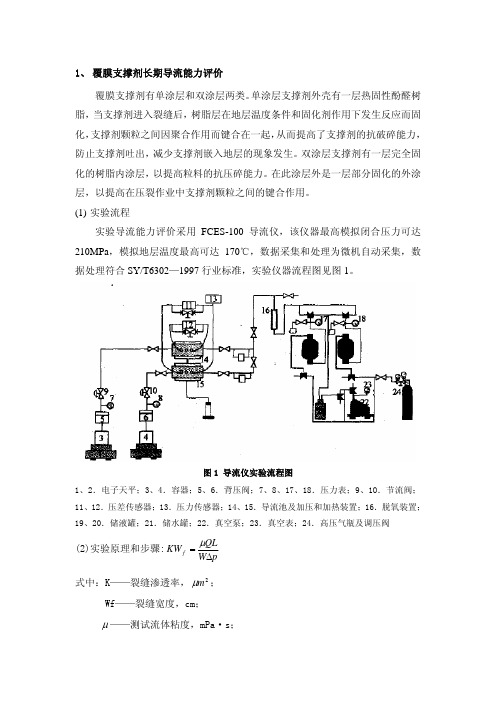 支撑剂导流能力实验调研