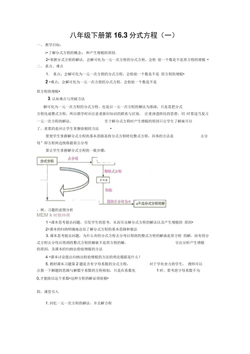 人教版初二数学上册16.3分式方程(20210204031756)