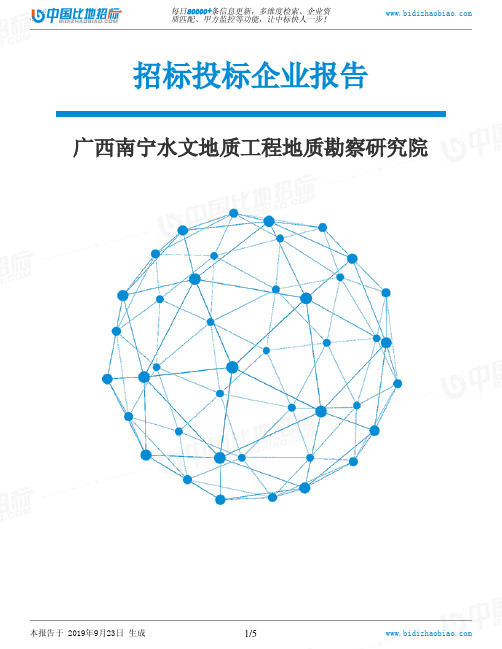 广西南宁水文地质工程地质勘察研究院_中标190923