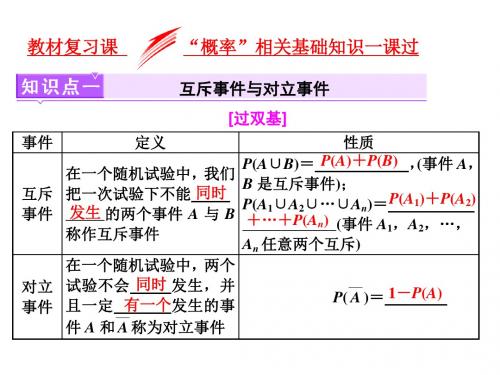 高考数学总复习教材复习课“概率”相关基础知识课件理