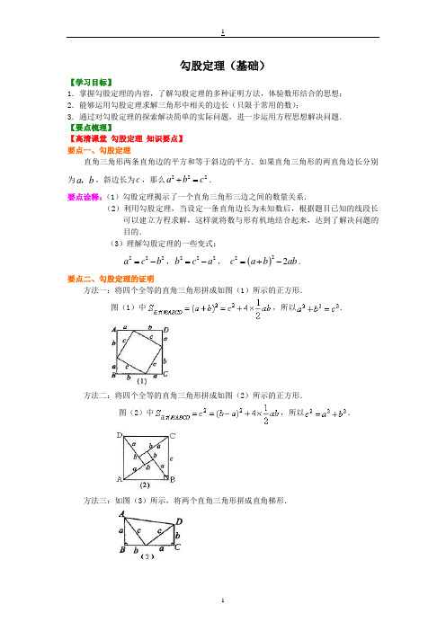 勾股定理(基础)知识讲解