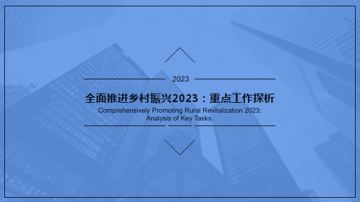 2023年全面推进乡村振兴重点工作ppt