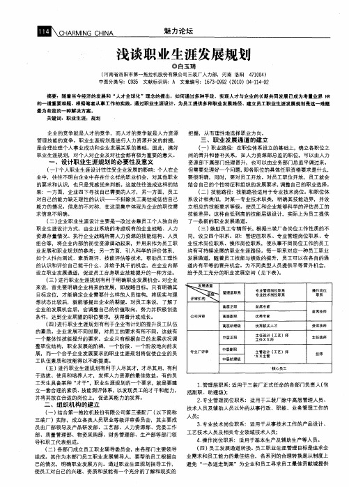 浅谈职业生涯发展规划