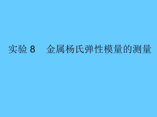 实验8-金属杨氏弹性模量的测量