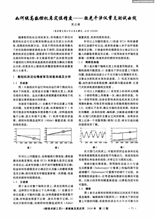 如何提高数控机床定位精度——激光干涉仪常见测试曲线