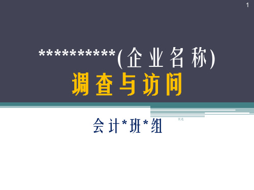 调研报告PPT模板范文.ppt