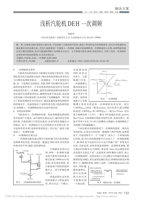 浅析汽轮机DEH一次调频