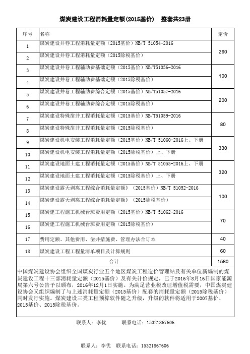 2017年版2015基价定额