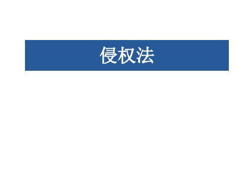 侵权法 第一章   侵权行为与侵权责任概述