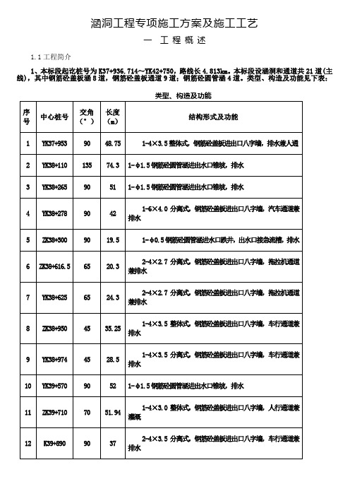 涵洞工程施工方案及工艺