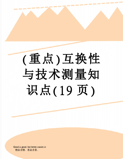 (重点)互换性与技术测量知识点(19页)