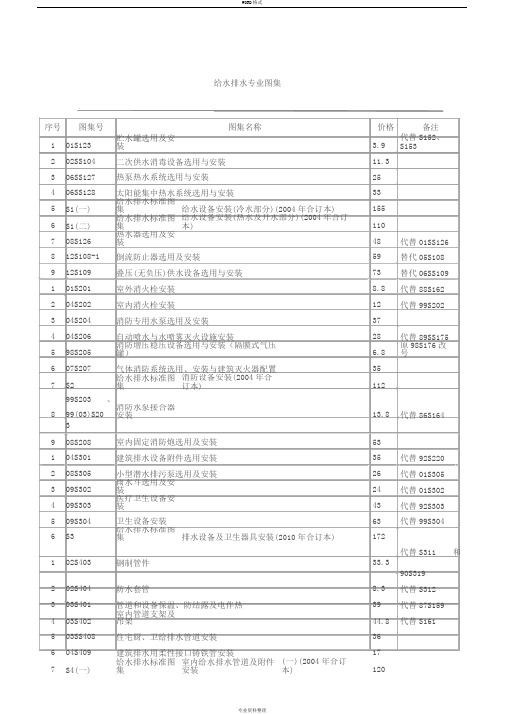 最新版建筑设备安装工程图集