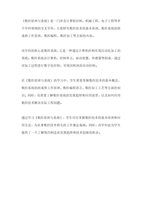 数控原理与系统pdf