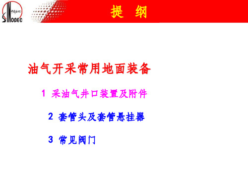 石油常用地面装备(井口、采油树、阀门)ppt课件