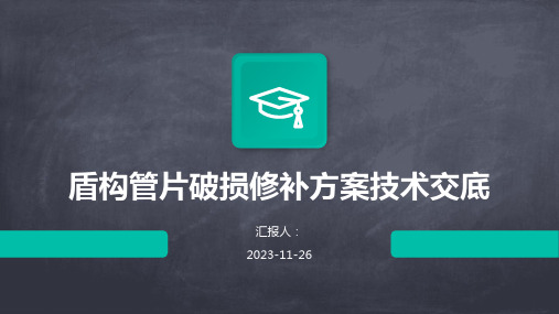 盾构管片破损修补方案技术交底