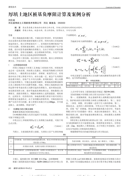 厚填土地区桩基负摩阻计算及案例分析