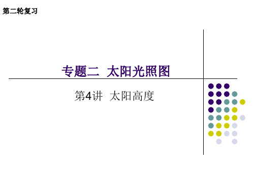 专题二 太阳光照图分析