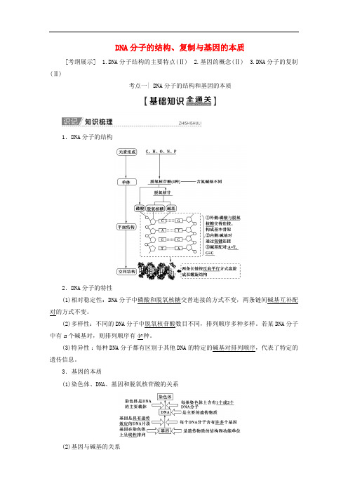 2020版高考生物一轮复习第6单元第2讲DNA分子的结构复制与基因的本质教学案新人教