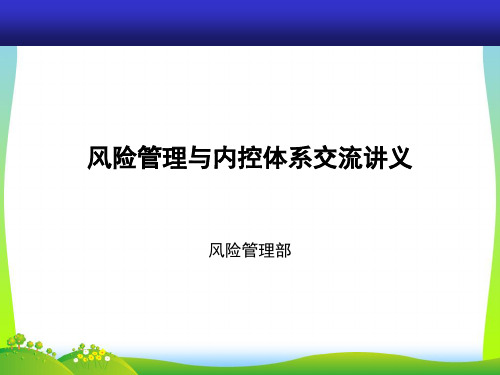 某贸易公司风险管控体系讲述.ppt