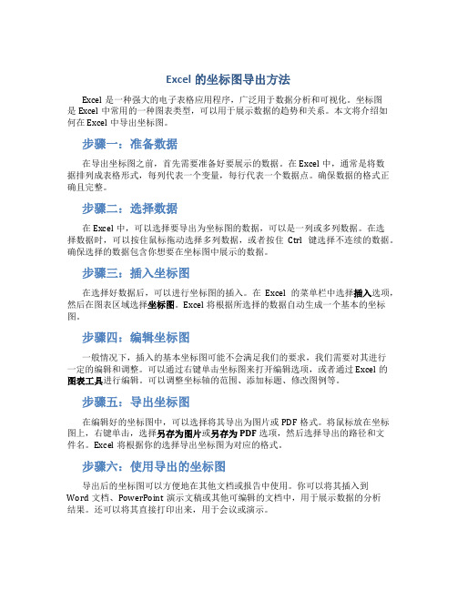 excel的坐标图怎么导出来