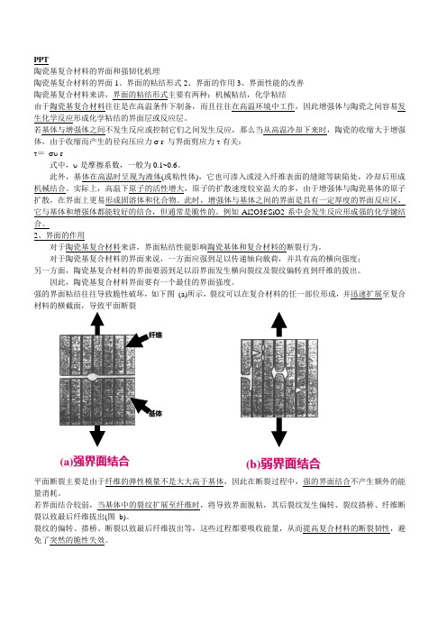 陶瓷基复合材料表面与界面