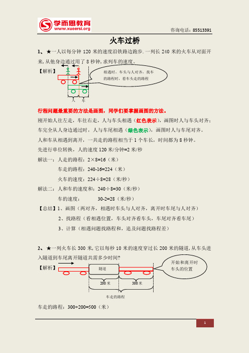 学而思行程问题-火车过桥