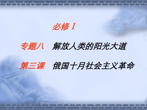 人民版  俄国十月社会主义革命优秀ppt课件23