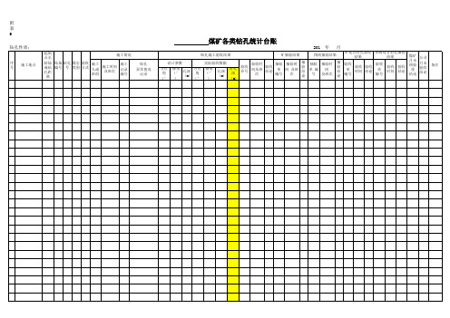 各类钻孔统计台账