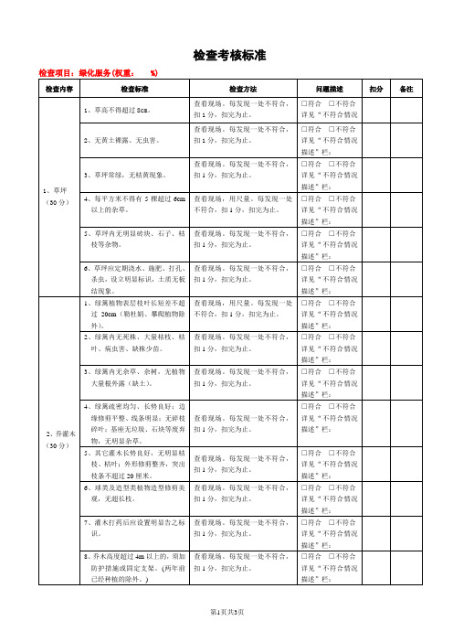 04-绿化管理检查考核标准