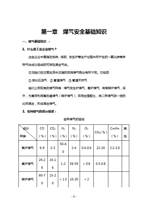 煤气有关知识