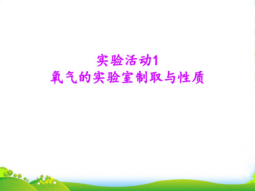 化学九年级上第2单元实验活动1 氧气的实验室制取与性质(共11张PPT)