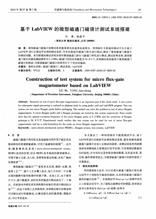 基于LabVIEW的微型磁通门磁强计测试系统搭建