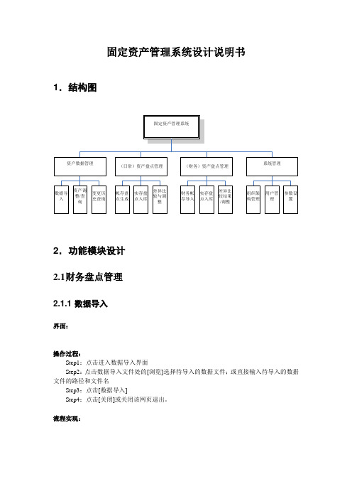 固定资产管理系统设计说明书