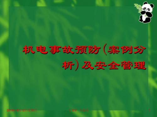 机电事故预防(案例分析)及安全管理