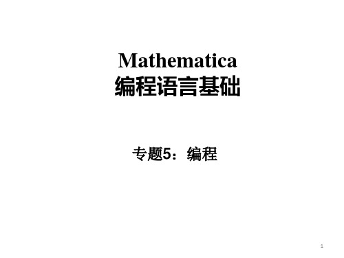 Mathematica编程语言基础