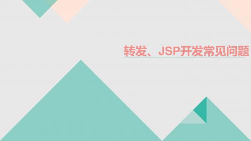 转发、JSP开发常见问题05