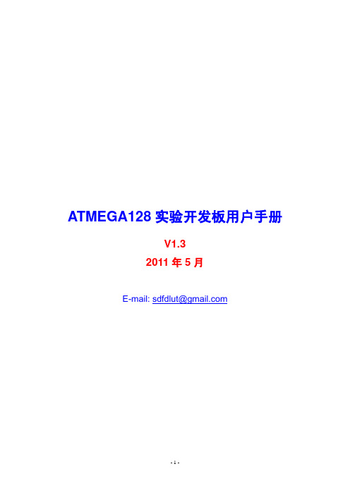 ATMEGA128实验开发板用户手册