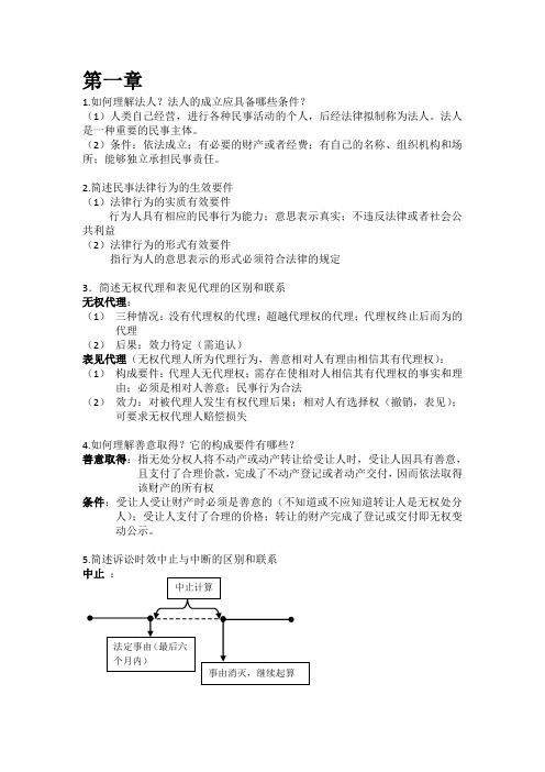 经济法课后简答题答案