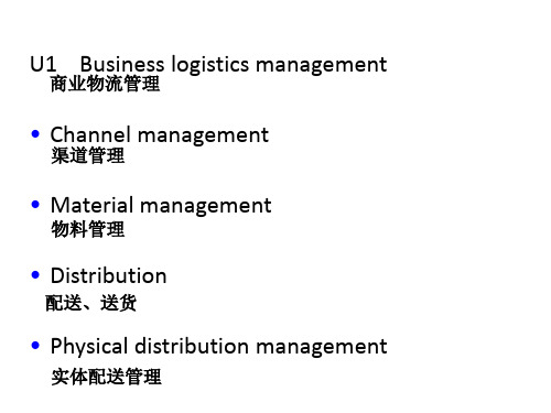 物流英语专业词汇整理