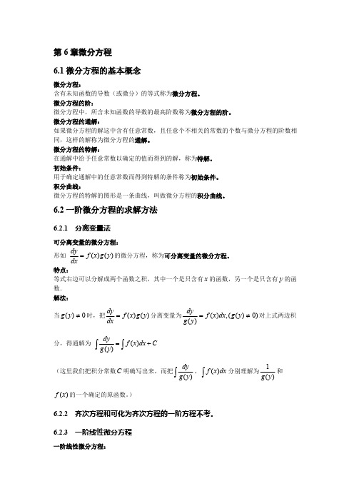 (完整版)高数知识汇总之微分方程,推荐文档