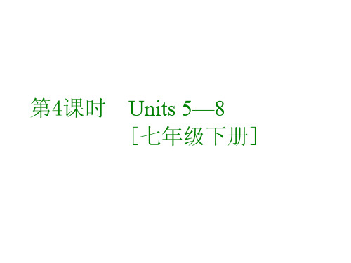 2015年中考英语总复习名师指导重点突破4：七年级下册Units 5—8(译林牛津版)