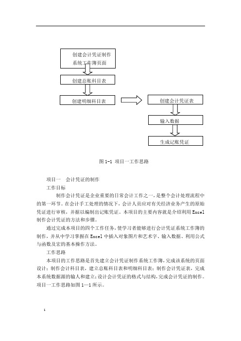 项目一 会计凭证的制作2007版本