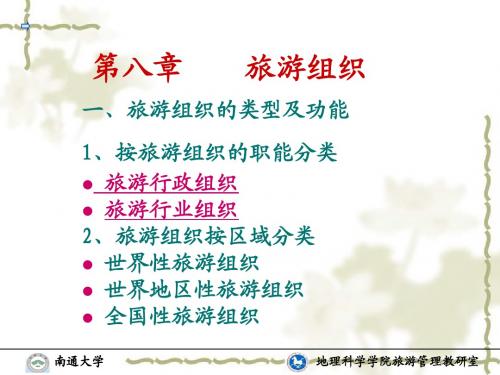 第八章 旅游组织