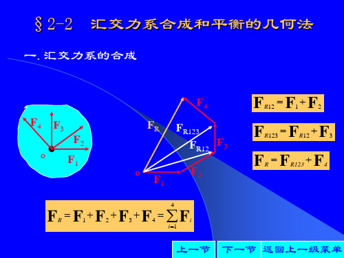 2-2 汇交力系合成和平衡的几何法