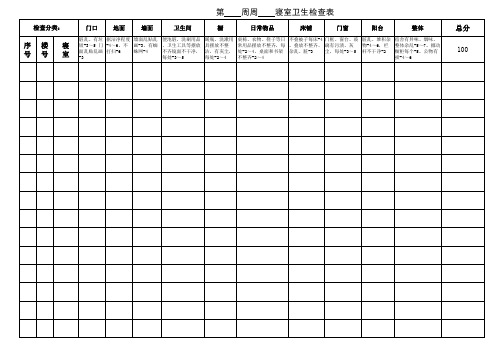 寝室卫生检查表(1)(1)