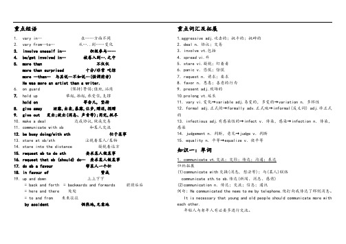 外研版必修四module3知识点汇总