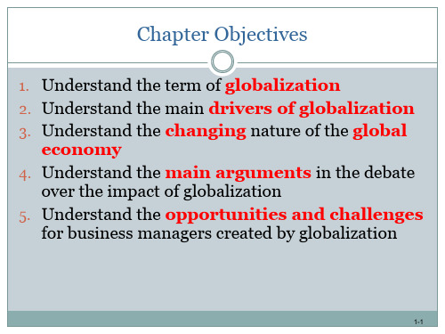 体验商务英语3unit1Globalization