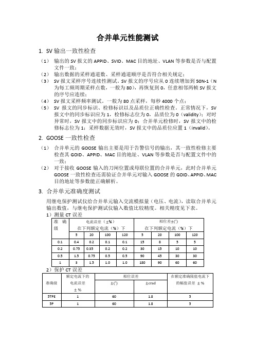 合并单元性能测试